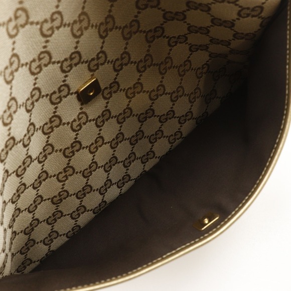GUCCI Authentic Cream Canvas Shoulder Bag